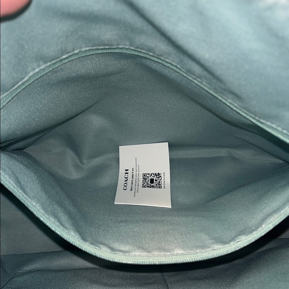 Coach Light Teal  Leather Tote - Picture 8 of 8